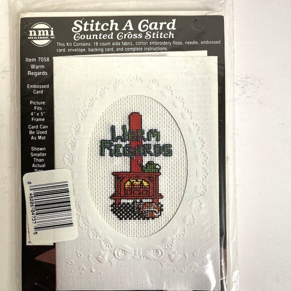 Stitch A Card Cross Stitch Kit # 7058 by Needle Magic "Warm Regards" - Picture 5 of 11